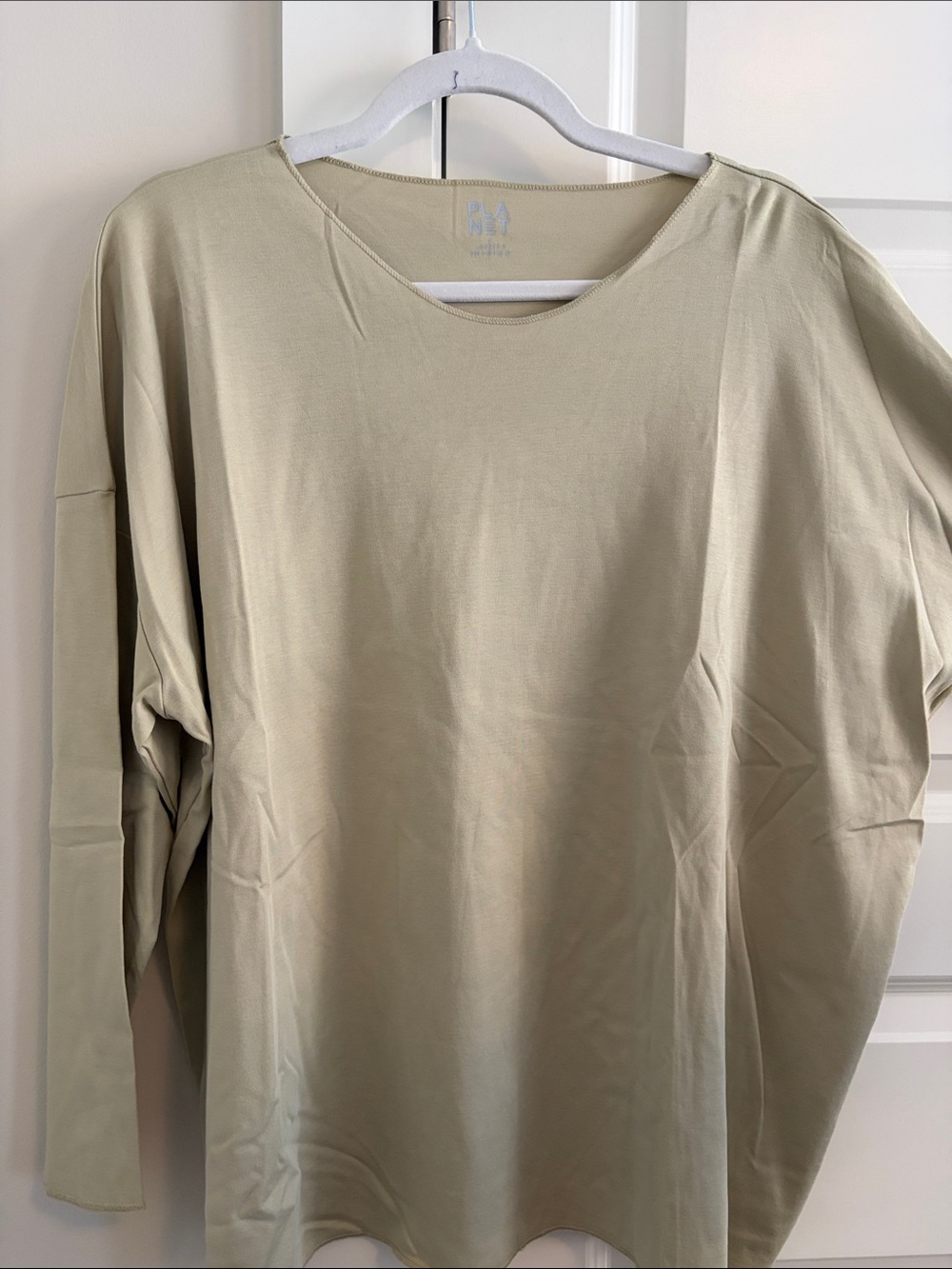Planet. One size. Light Sage Green Oversized Long Sleeve Top